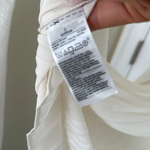 NWT Banana Republic Pleated Midi Dress Size 2. Blue, White And Red - Picture 9 of 9